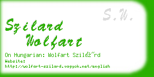 szilard wolfart business card